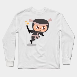 Pink Ninja Long Sleeve T-Shirt